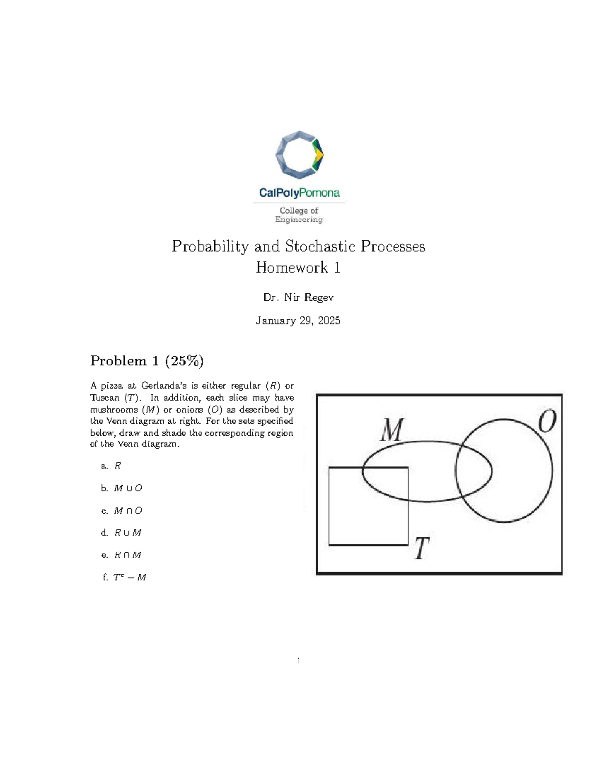 ECE 3715 Probability and Stochastic Processes HW 1 Solutions - Studocu