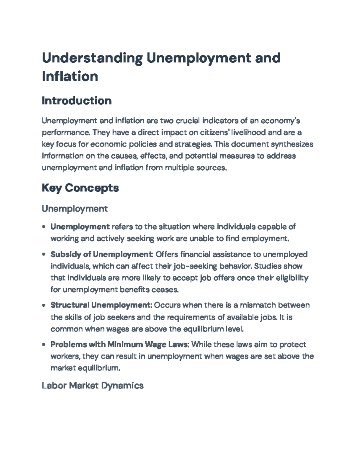 Understanding Unemployment and Inflation: Key Economic Indicators ...