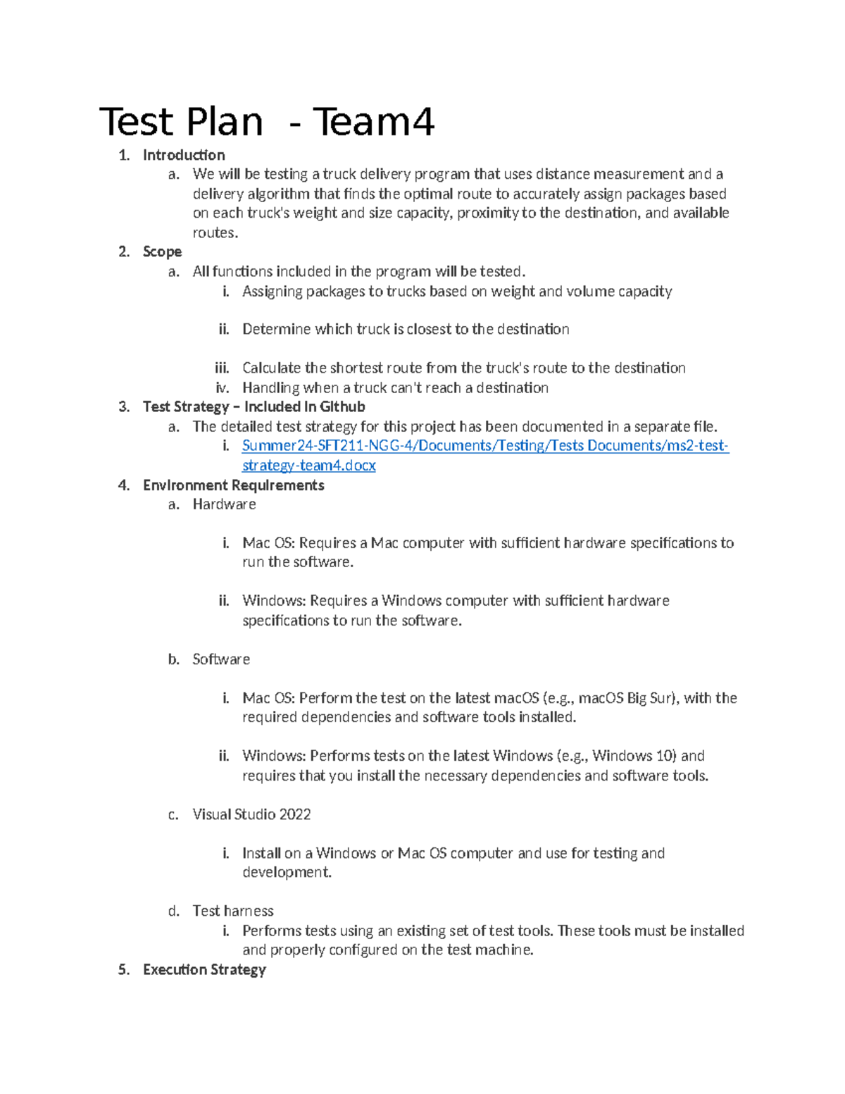 Test-plan - this a part of group project document - Test Plan - Team ...