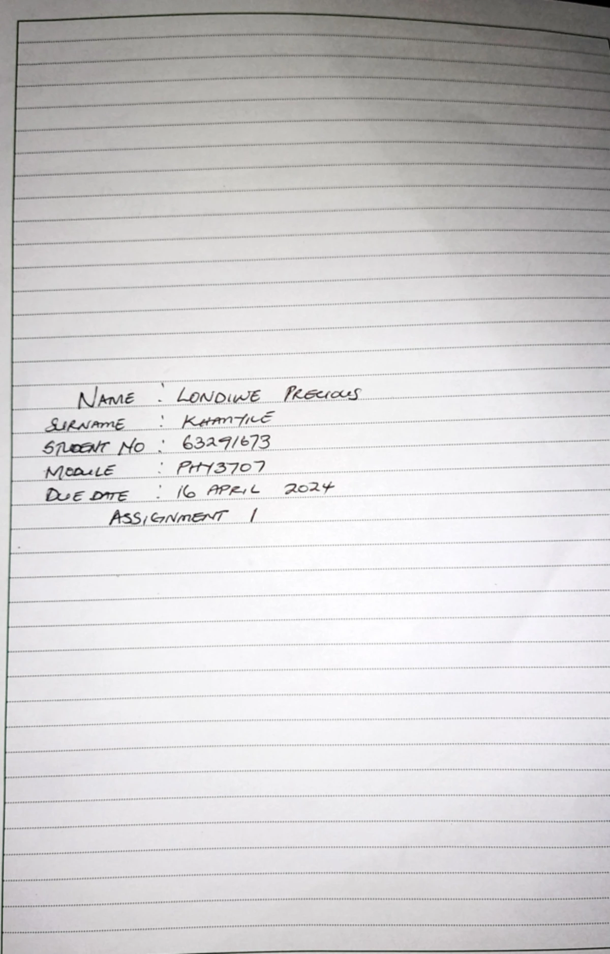 MAT2611 Assignment 1 Solutions and Explanations - 2024 - Studocu