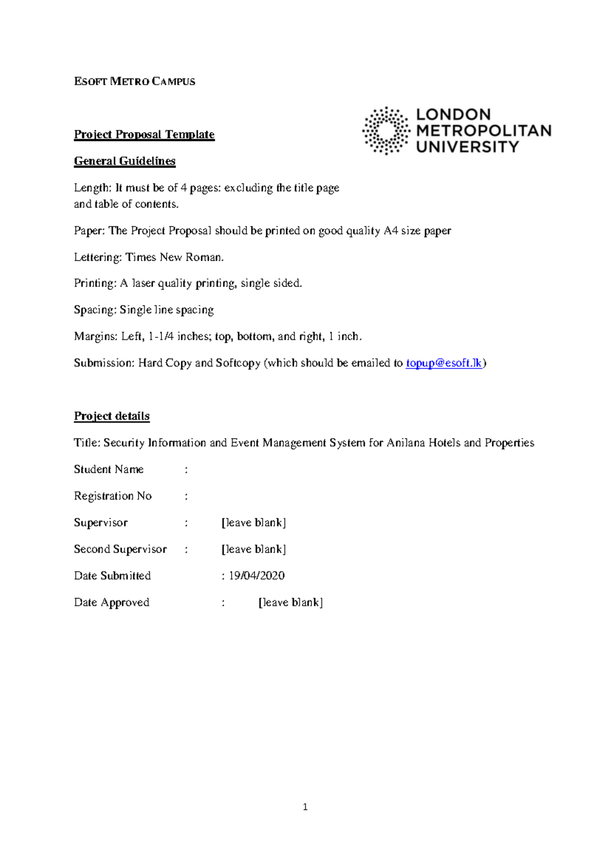 Final Project Proposal: SIEM System for Anilana Hotels (Course Code ...