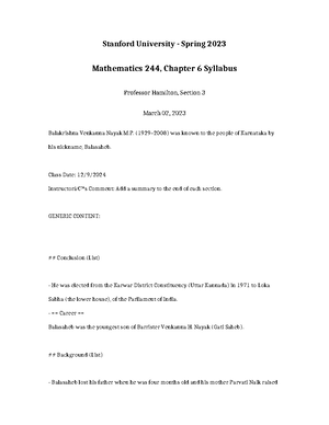 Mathematics 244 Chapter 7 QUIZ - Stanford University - Spring 2023 ...
