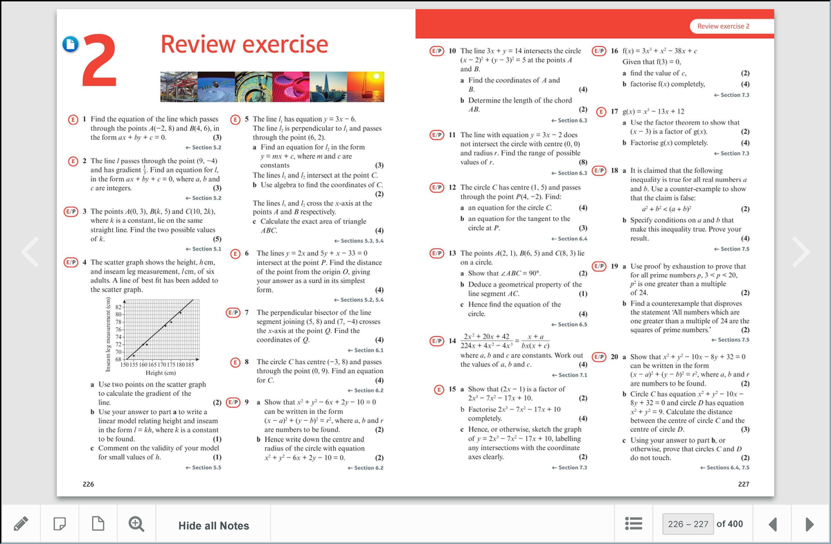 Edexcel AS/A Level Maths: Pure Maths Year 1 Review Exercises - Studocu