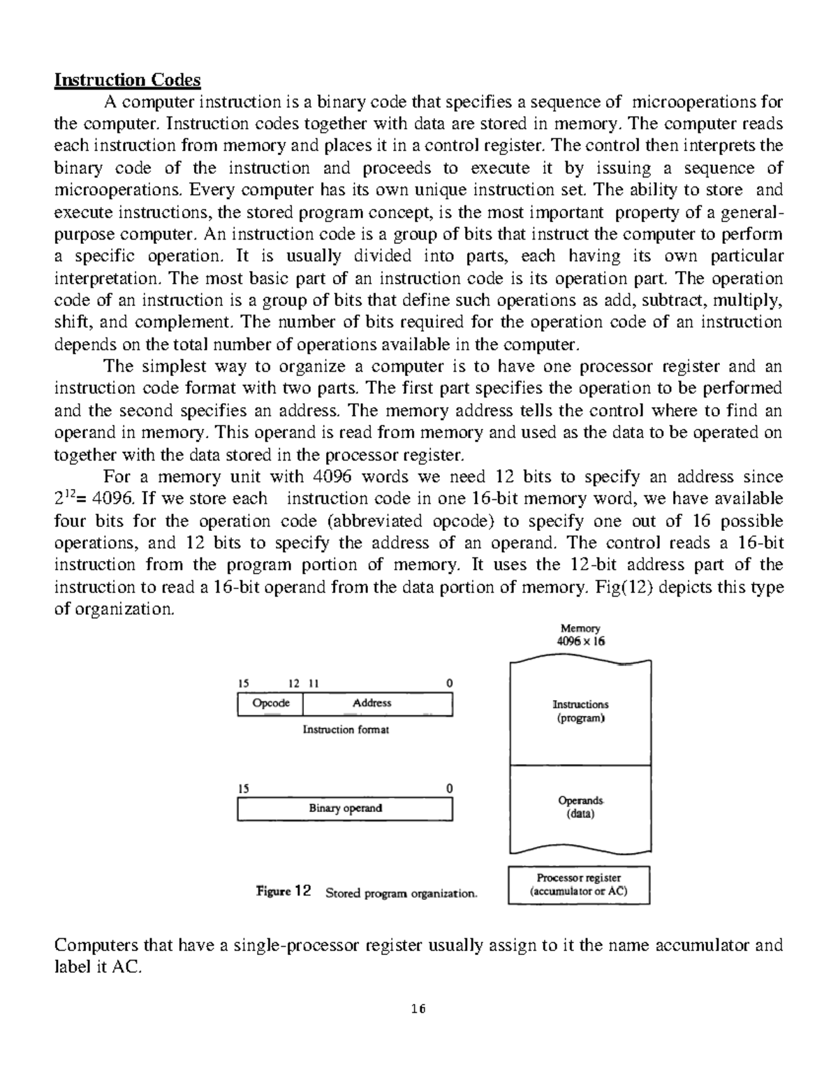 Unit2 - Go for it - Instruction Codes A computer instruction is a ...