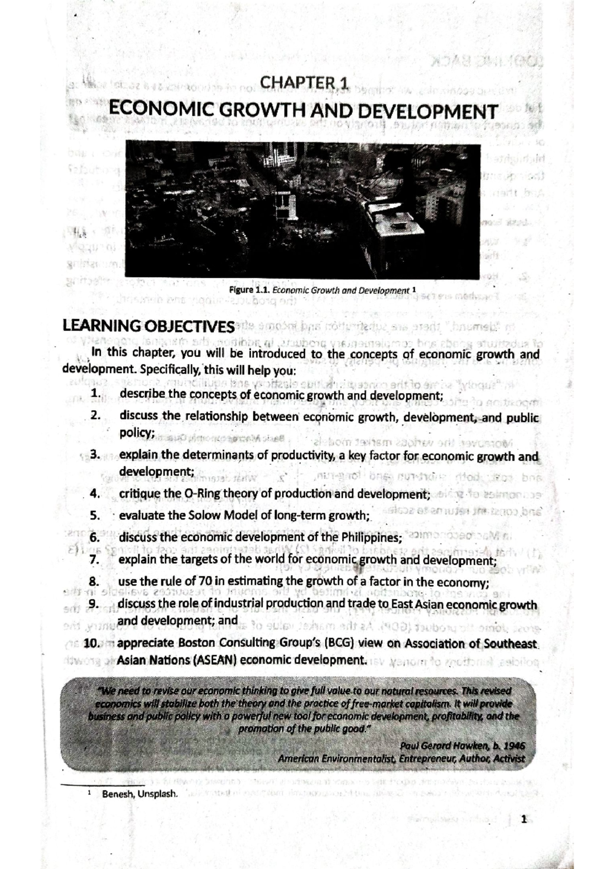 CHAPTER 1: ECONOMIC GROWTH & DEVELOPMENT - Key Concepts and Models ...