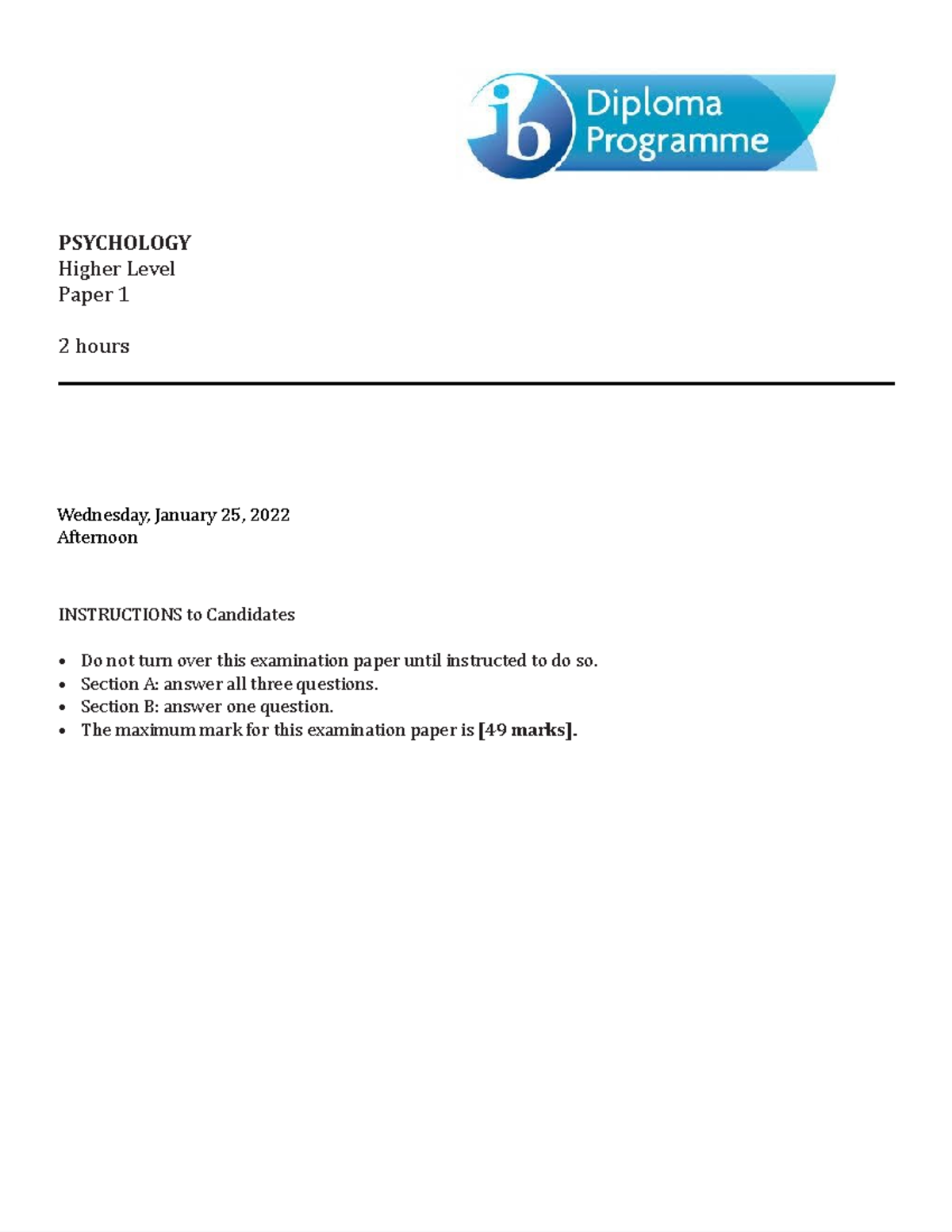 PSY101: Psychology Practice Test - Short & Long Answer Questions - Studocu