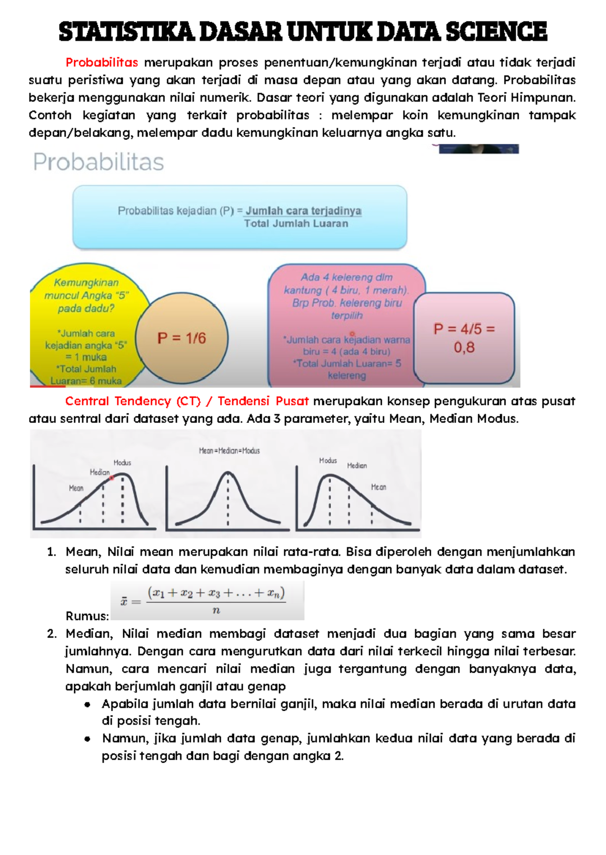 Materi Praktikum Statistika Dasar untuk Data Science - M0 - Studocu