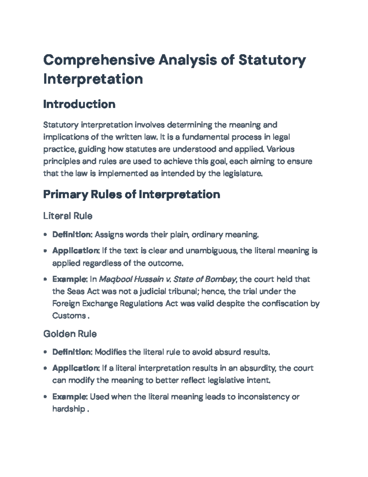 Comprehensive Guide to Statutory Interpretation Principles ...