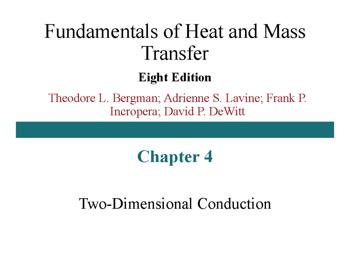 Finite-Difference Method for 2D Heat Transfer (ME3304) - Studocu