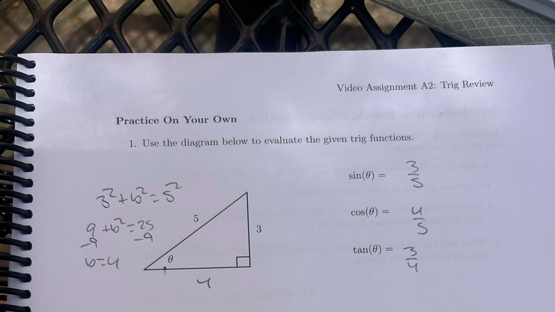 A2 - Video Assignment: Trig Functions Review and Practice - Studocu