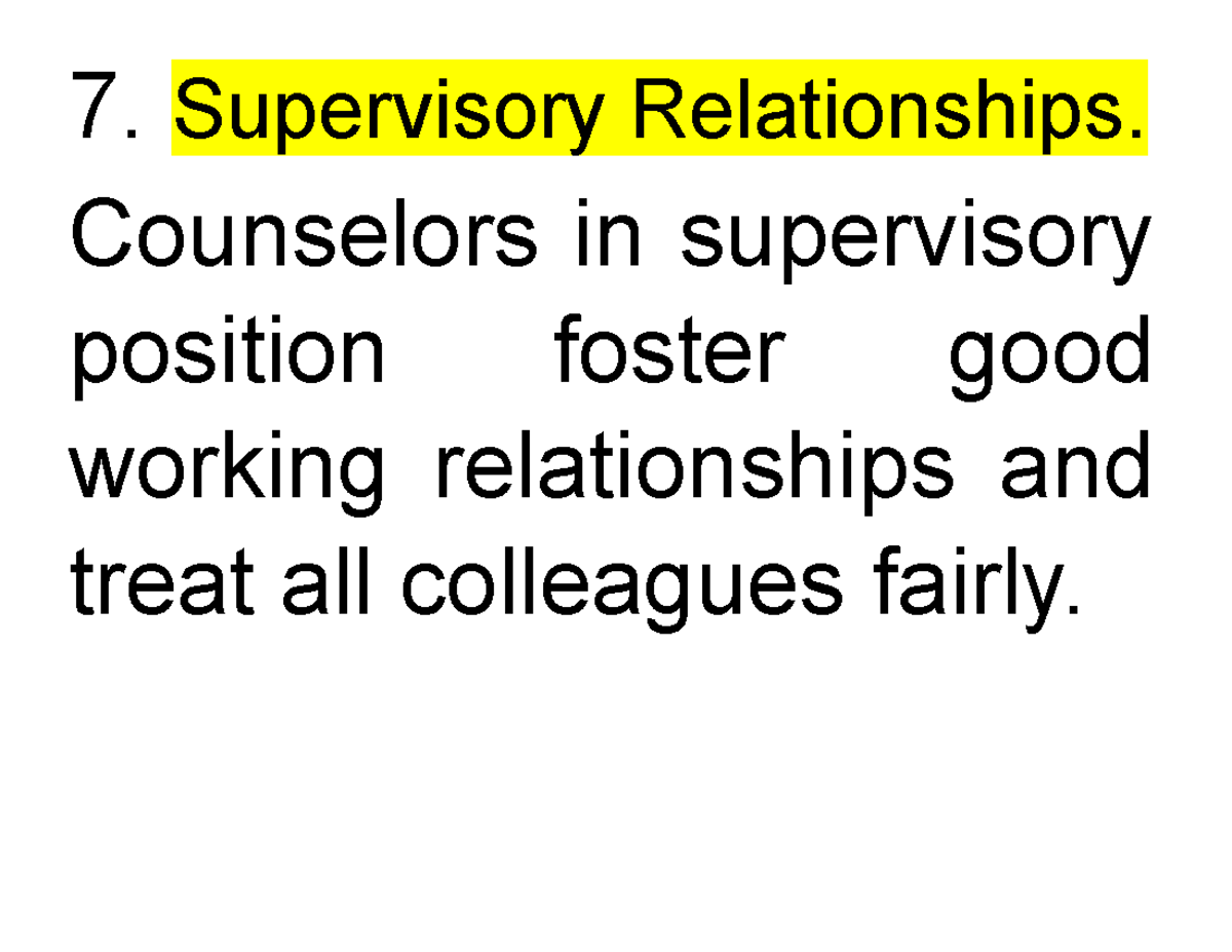 Power - POL GOV NOTES - Supervisory Relationships. Counselors in ...
