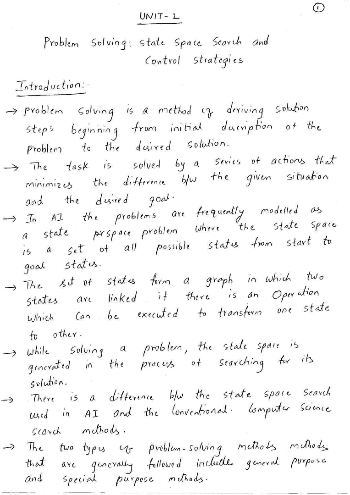 AI UNIT-2: State Space Search Methods and Problem Solving Techniques ...