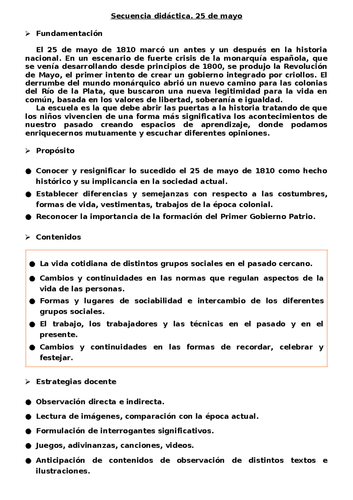 Trabajo de Mayo: Actividades y Reflexiones sobre el 25 de Mayo 1810 ...