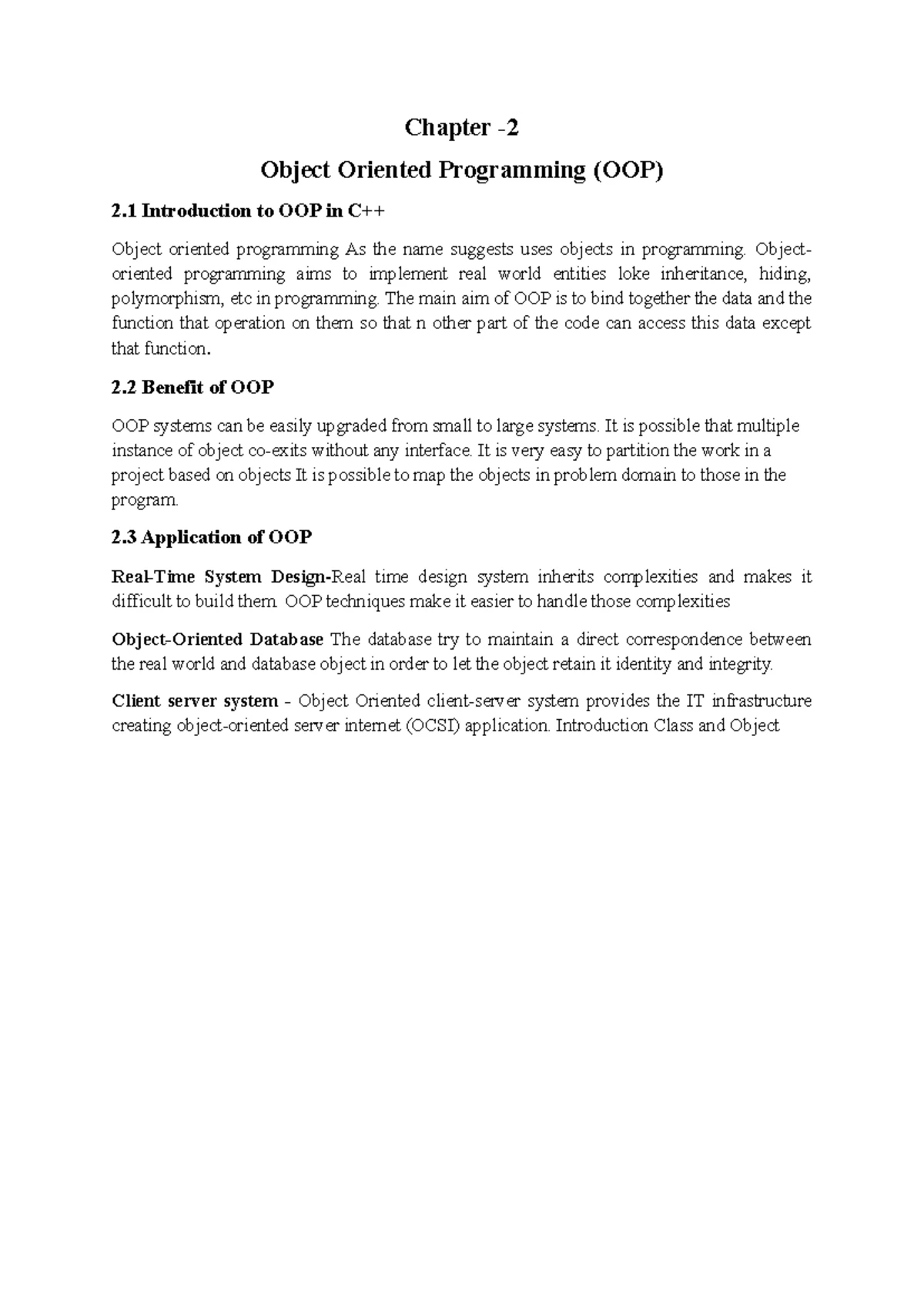 Chapter 6 - Inheritance Types in C++ Training Report - Studocu