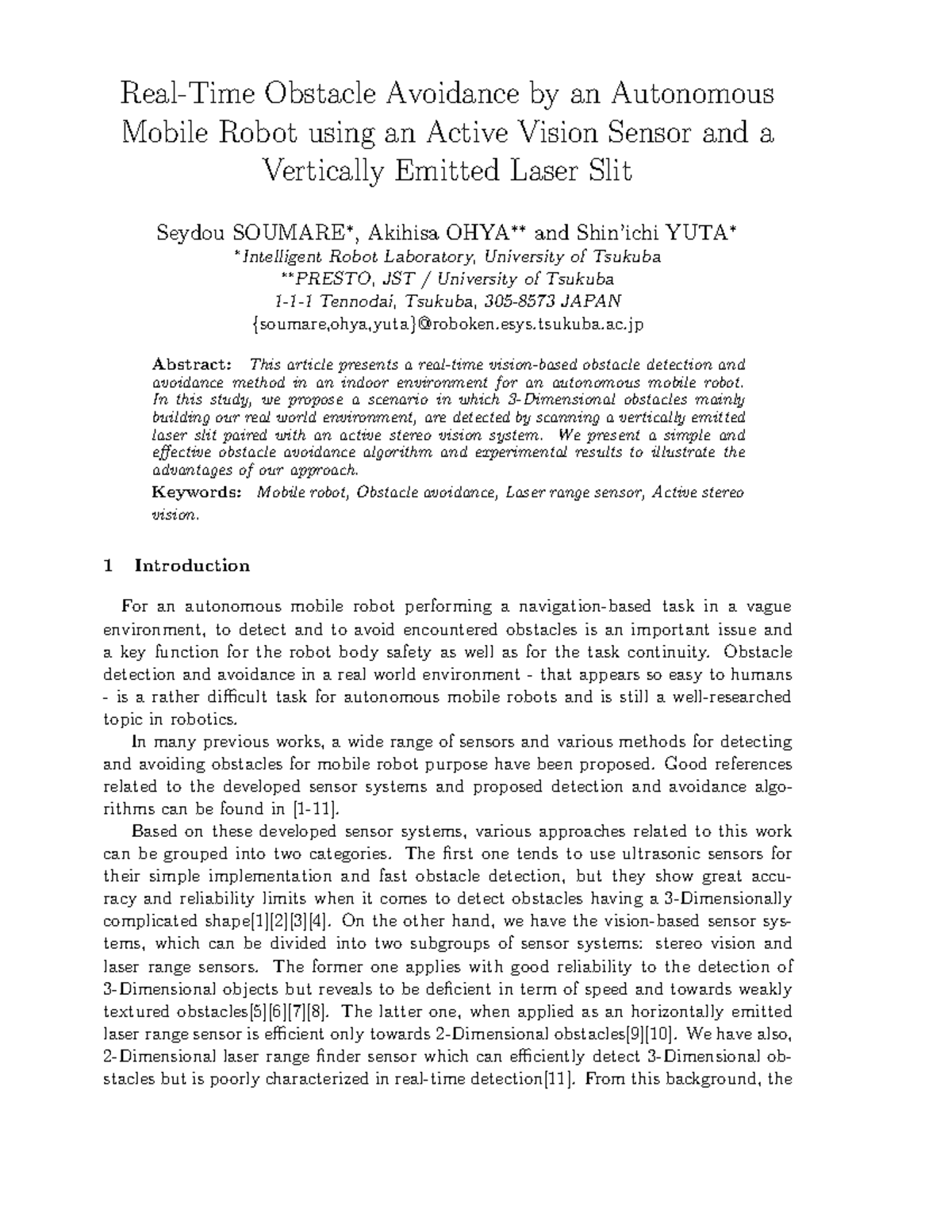 [32]-Real-Time Obstacle Avoidance for Mobile Robots Using Laser Slit ...