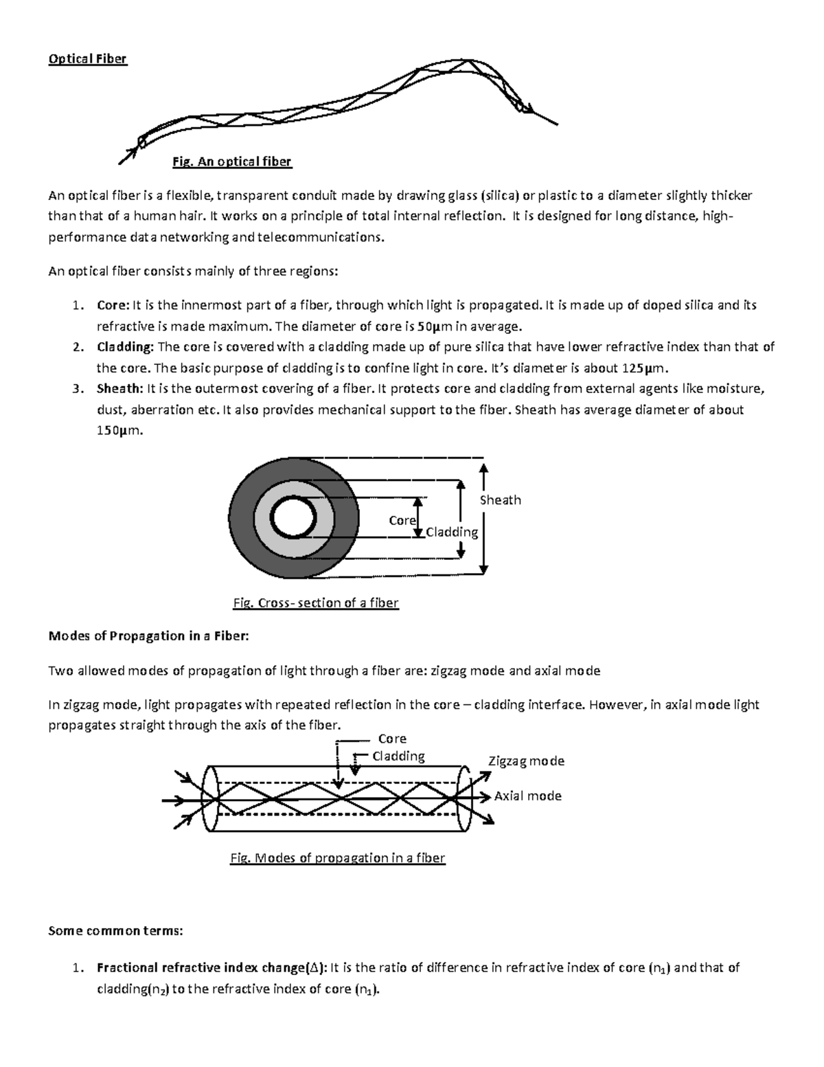 Optical Fiber Overview: Principles & Applications (LNP) - Studocu