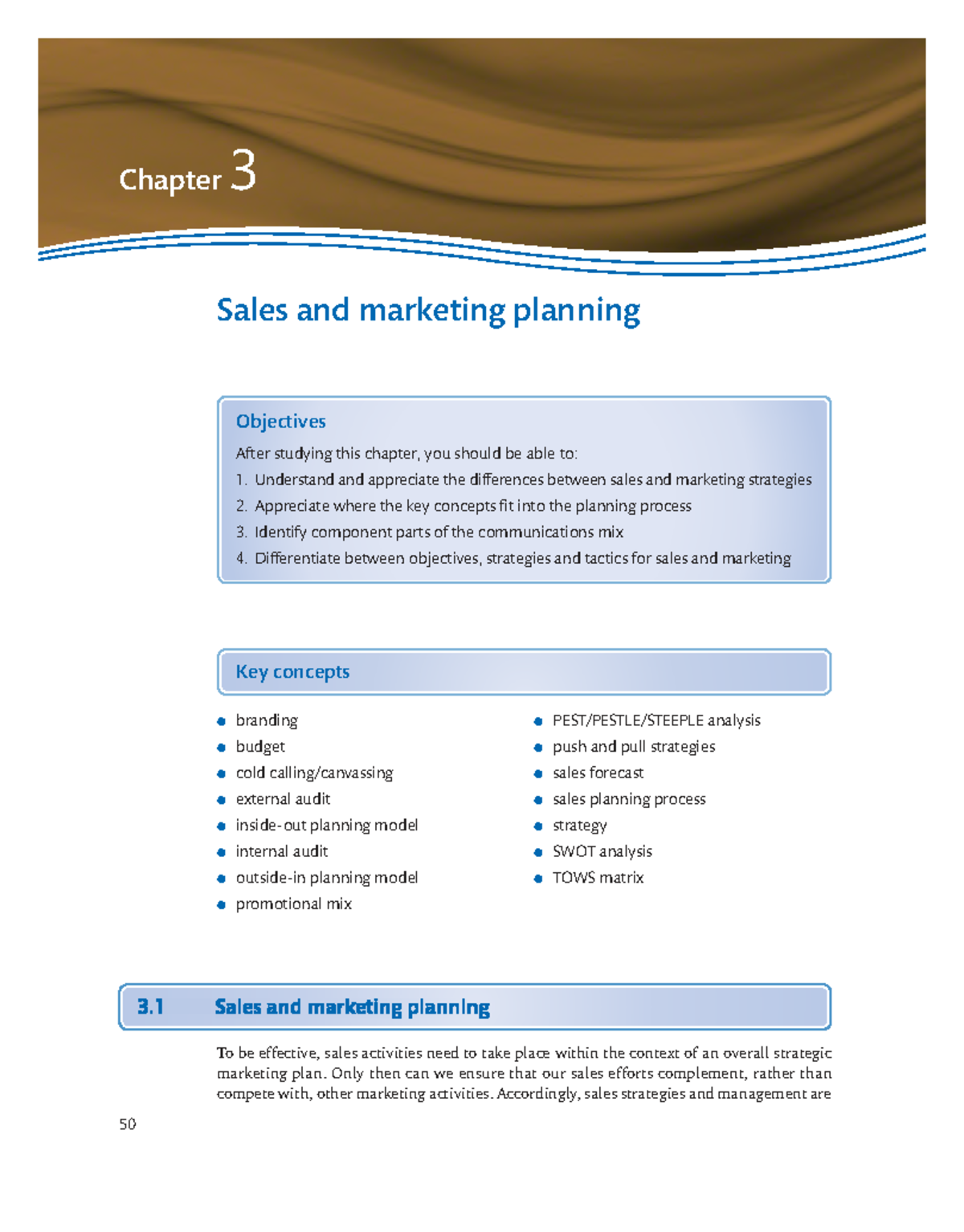 Chapter 3 - Sales and Marketing Planning Notes (M03) - Studocu