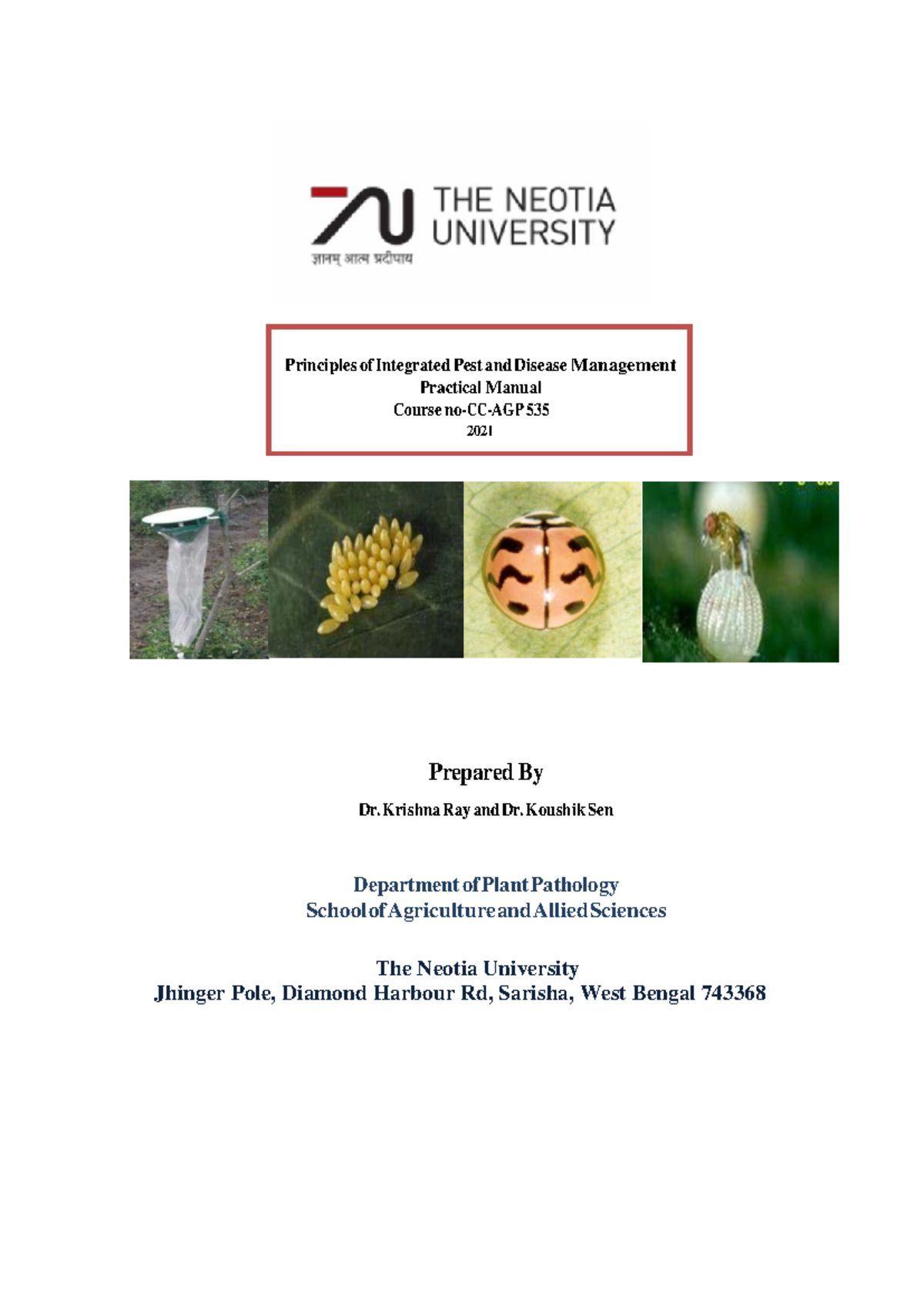 Practical Manual for Integrated Pest and Disease Management (Course 535 ...