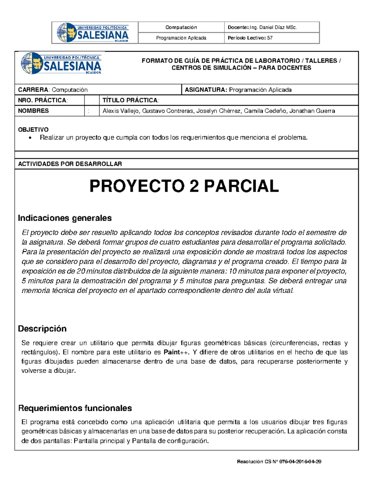 PA Prac 08 Sincronización de Hilos - Programación Aplicada Período ...
