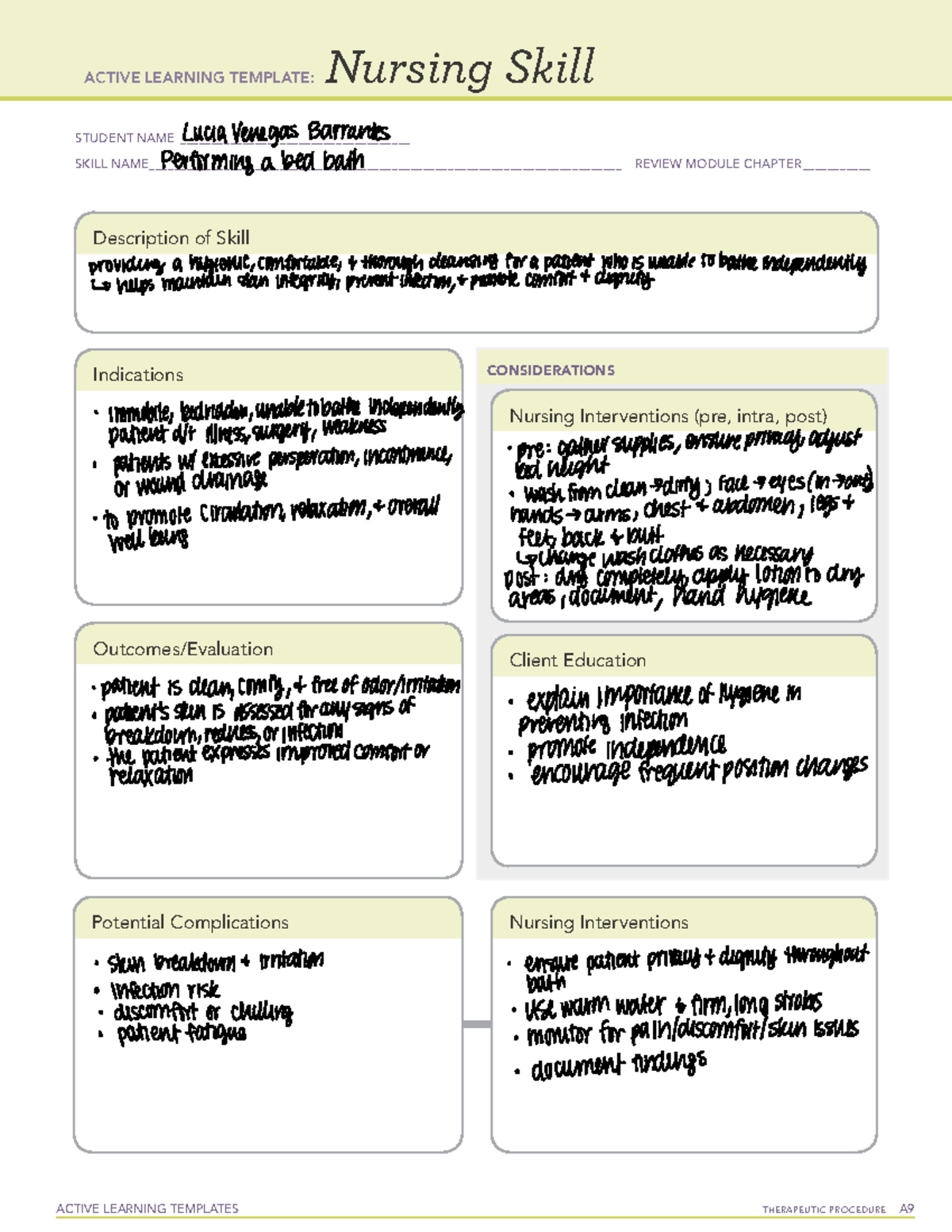 How To Give A Bed Bath - ATI modules work - ACTIVE LEARNING TEMPLATES ...