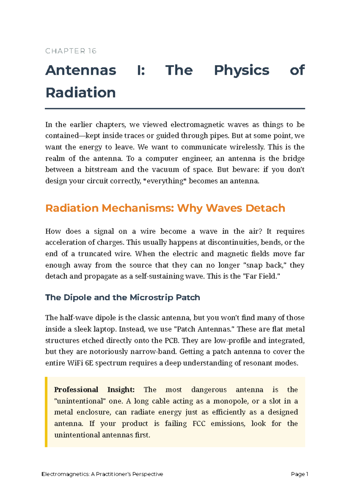 C H A P T E R 1 6: Antennas I - The Physics of Radiation - Studocu
