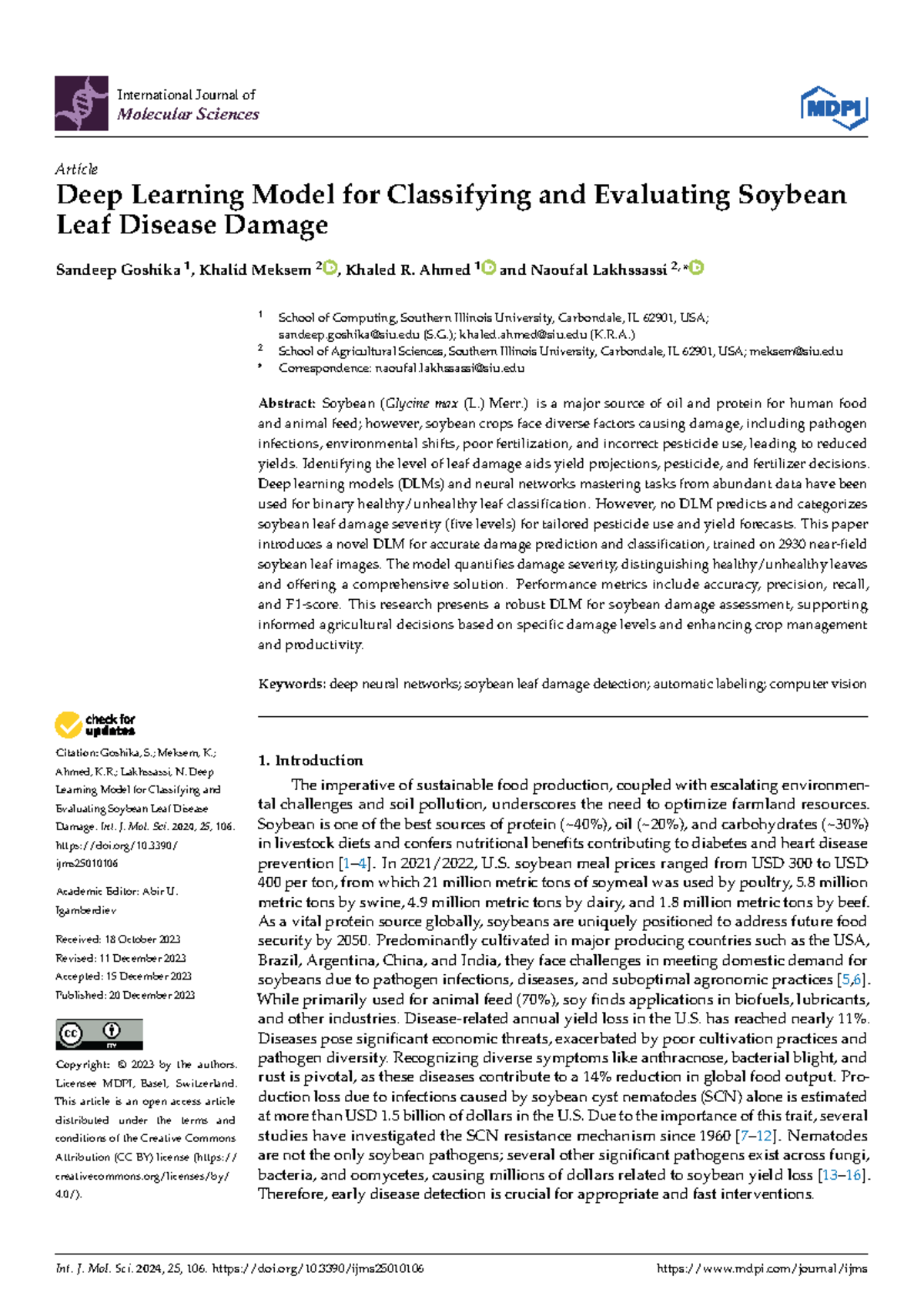 Deep Learning Model for Soybean Leaf Disease Classification (IJMS-25 ...