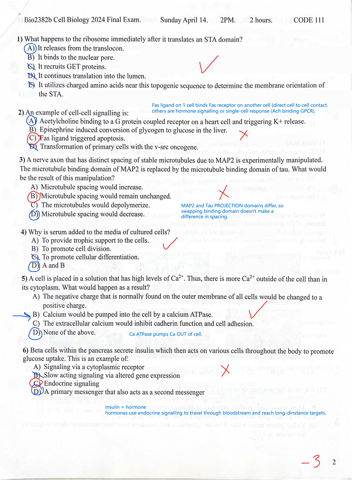 2024W Final Exam Notes on Cell Signaling and Receptor Dynamics - Studocu