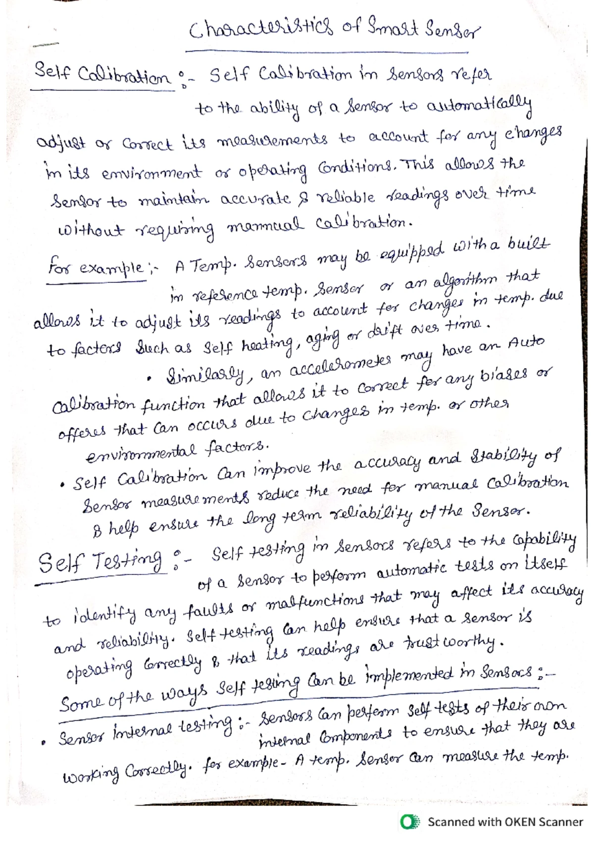 UNIT I - Sensor and Transducer Notes (ENG 101) - Studocu