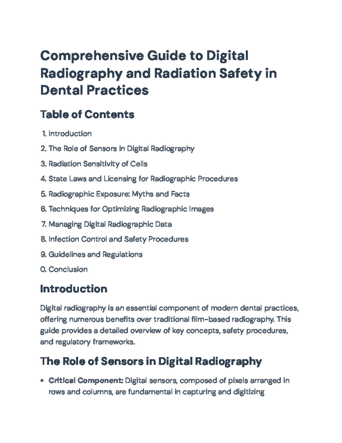 Comprehensive Guide to Digital Radiography & Safety in Dentistry ...