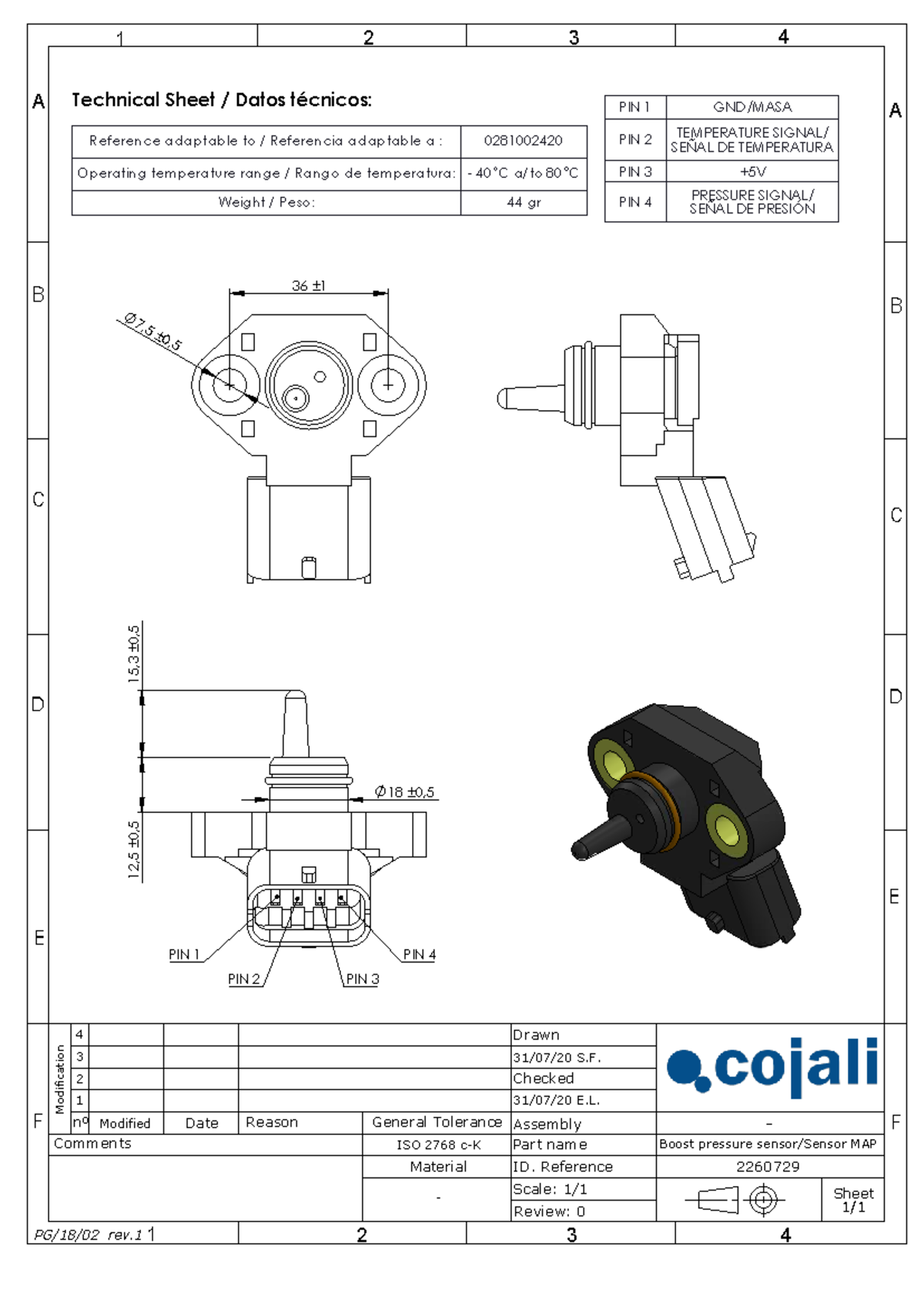 Technical Sheet: Adaptable Reference & Operating Specs (0281002420 ...
