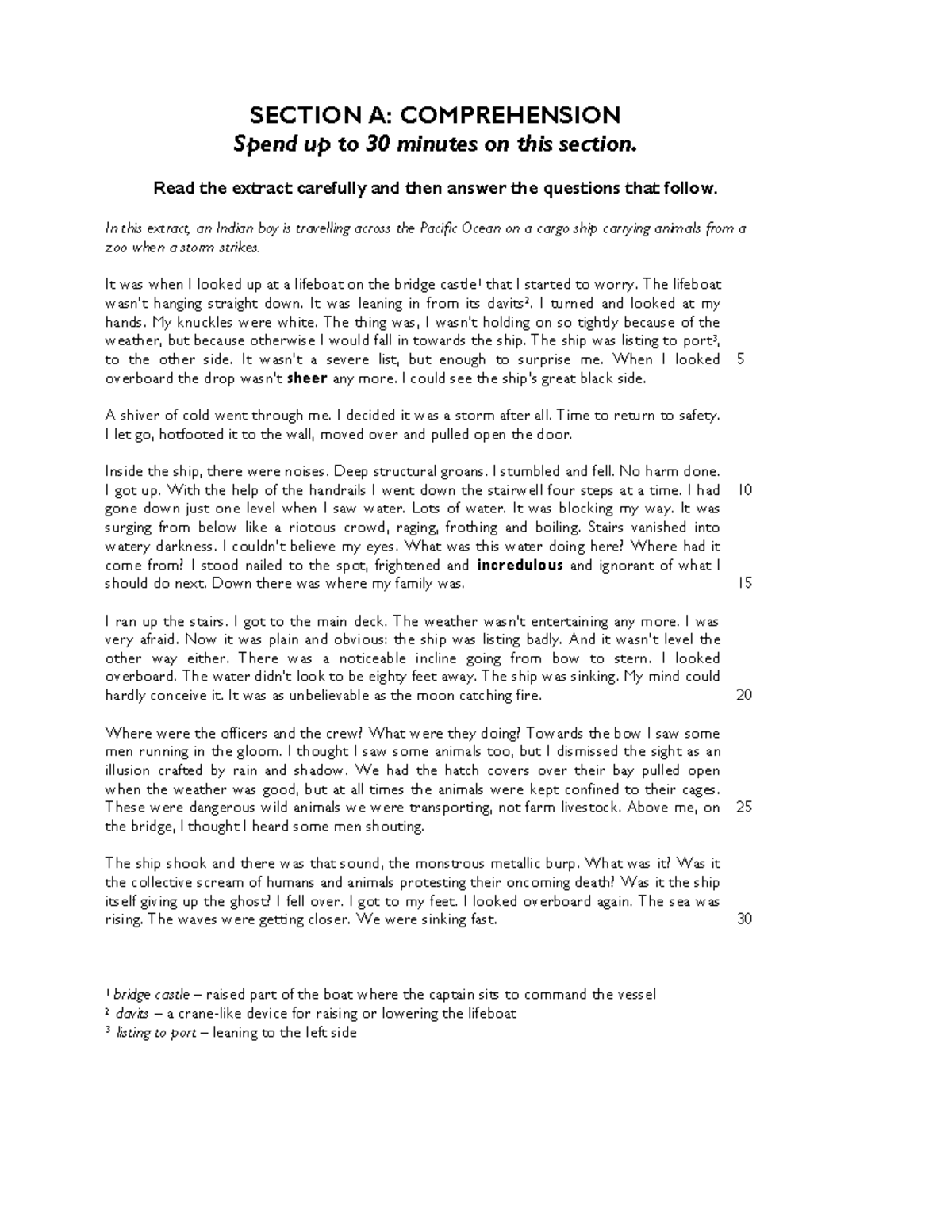 English 13 Entrance Paper: Comprehension & Creative Writing Exam - Studocu