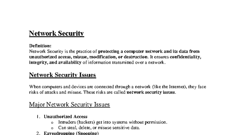 BCA TY Unit IV: Network Security & Cryptography Notes - Studocu