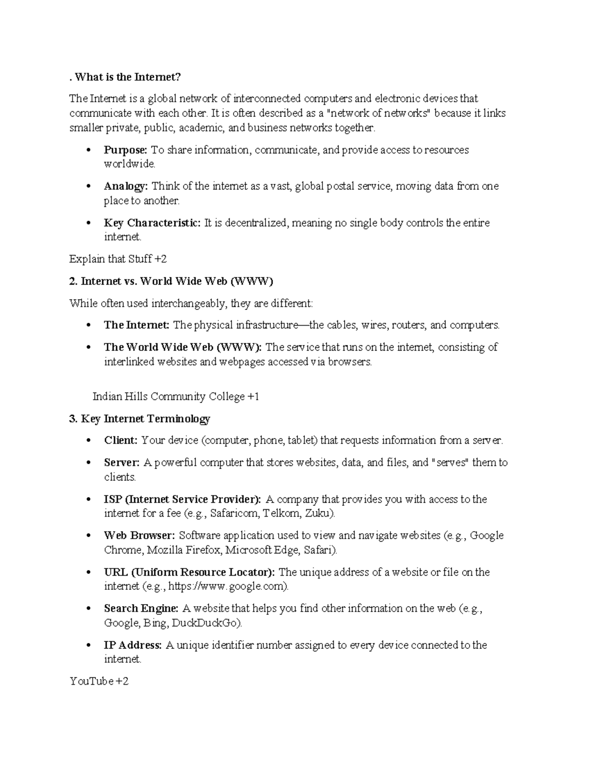 Internet Notes for Computer Packages: Understanding the Basics - Studocu