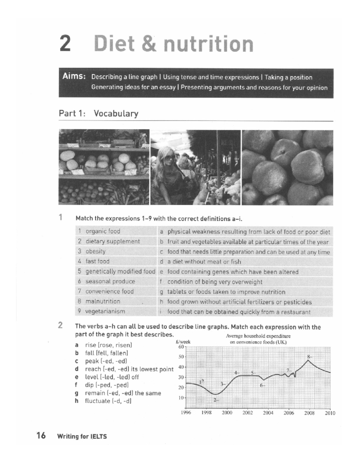 Line chart 2 - tiếng anh xã hội 2 - 2 Diet nutrition Aims: Describing a ...