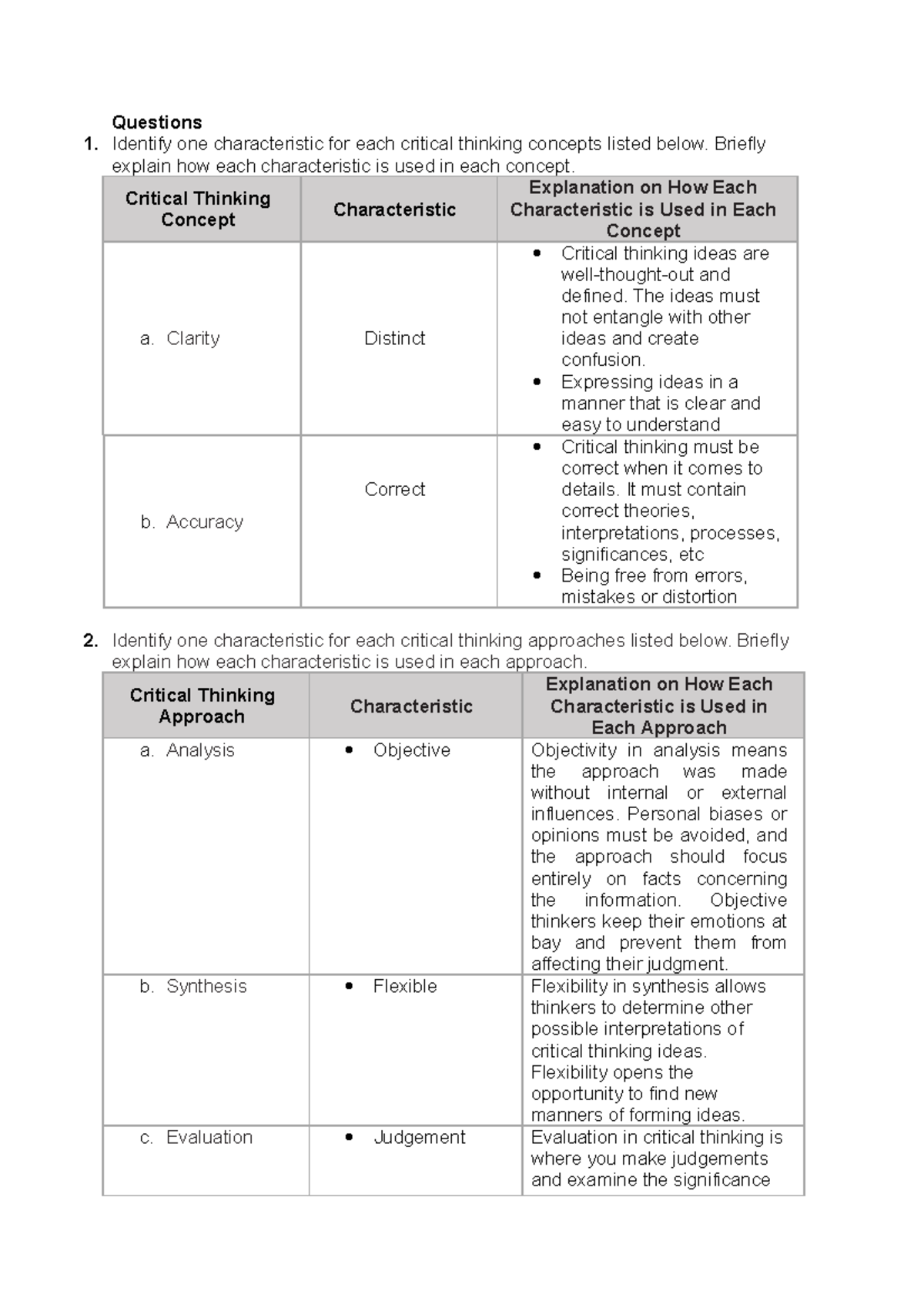 Critical Thinking Skills Assessment 1 - 11-09-2023 - Studocu