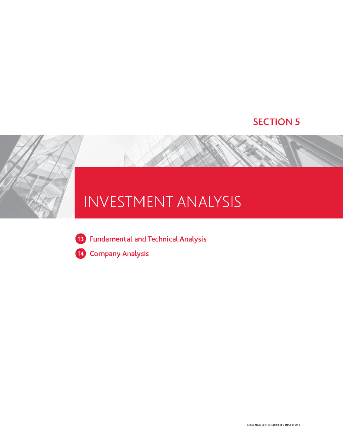 CSC TXT-VOL02-Chap13 2024 07 EN V01 - SECTION 5 INVESTMENT ANALYSIS 13 ...
