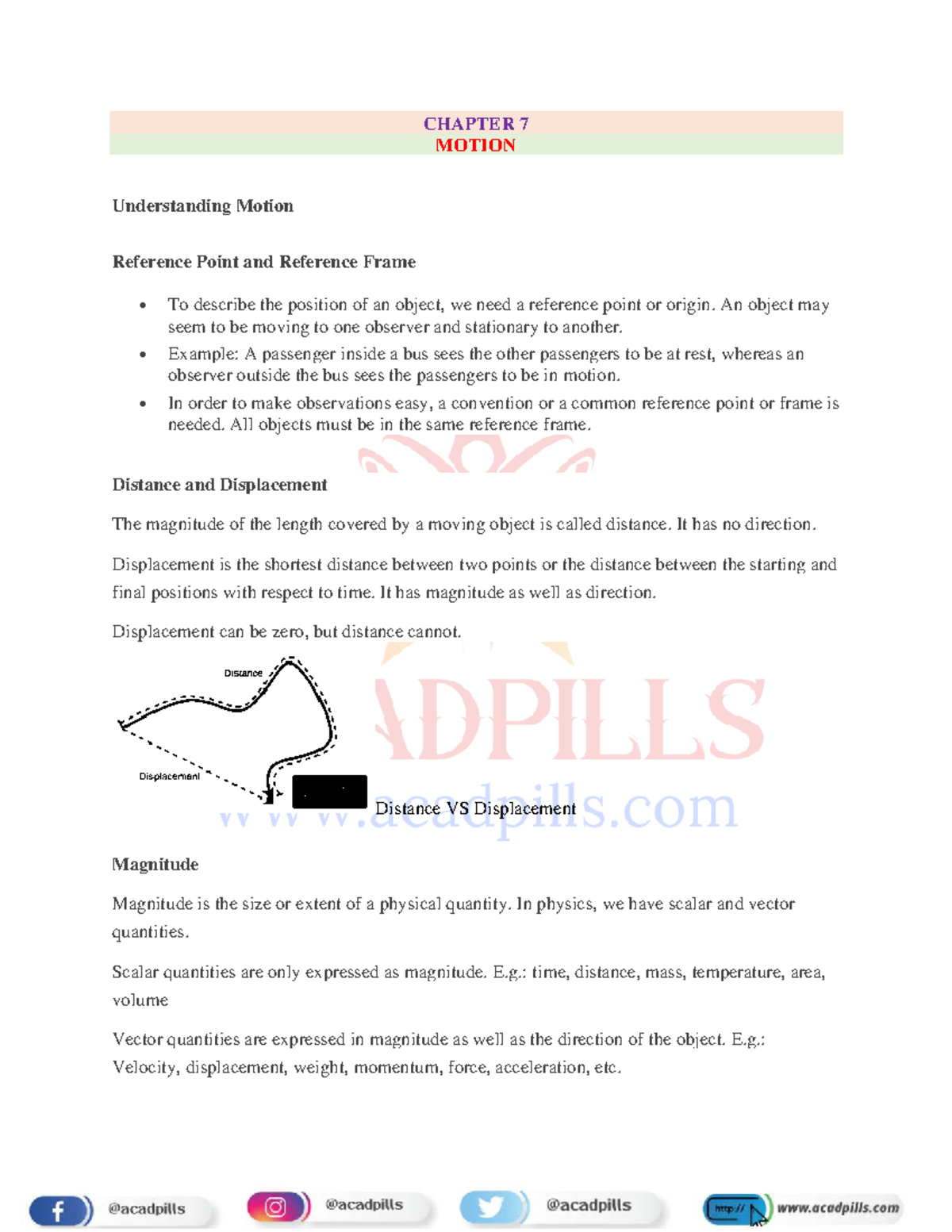 Chapter 7 motion: Understanding reference points and frames - Studocu