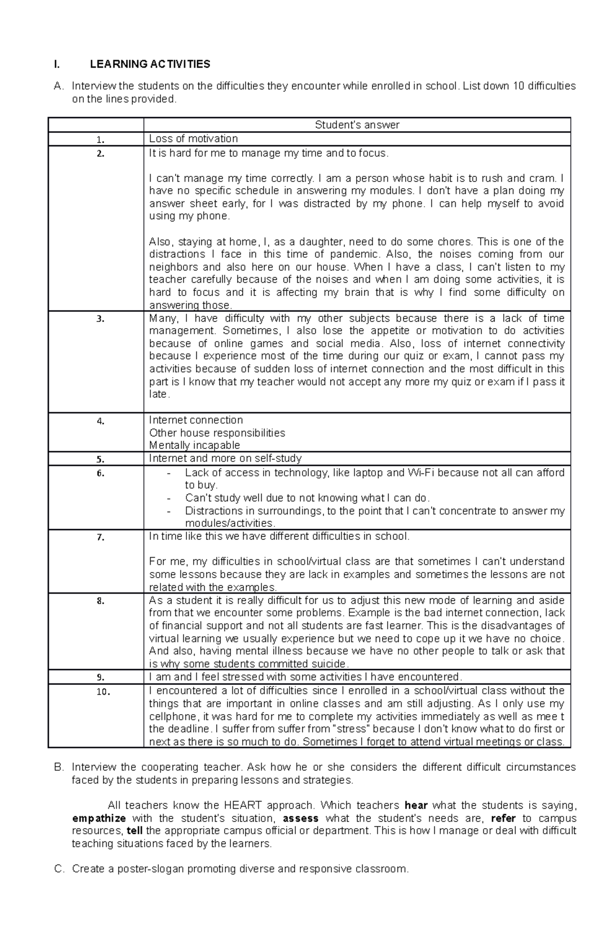 Field Study 1: Challenges Faced by Students in Virtual Learning - Studocu