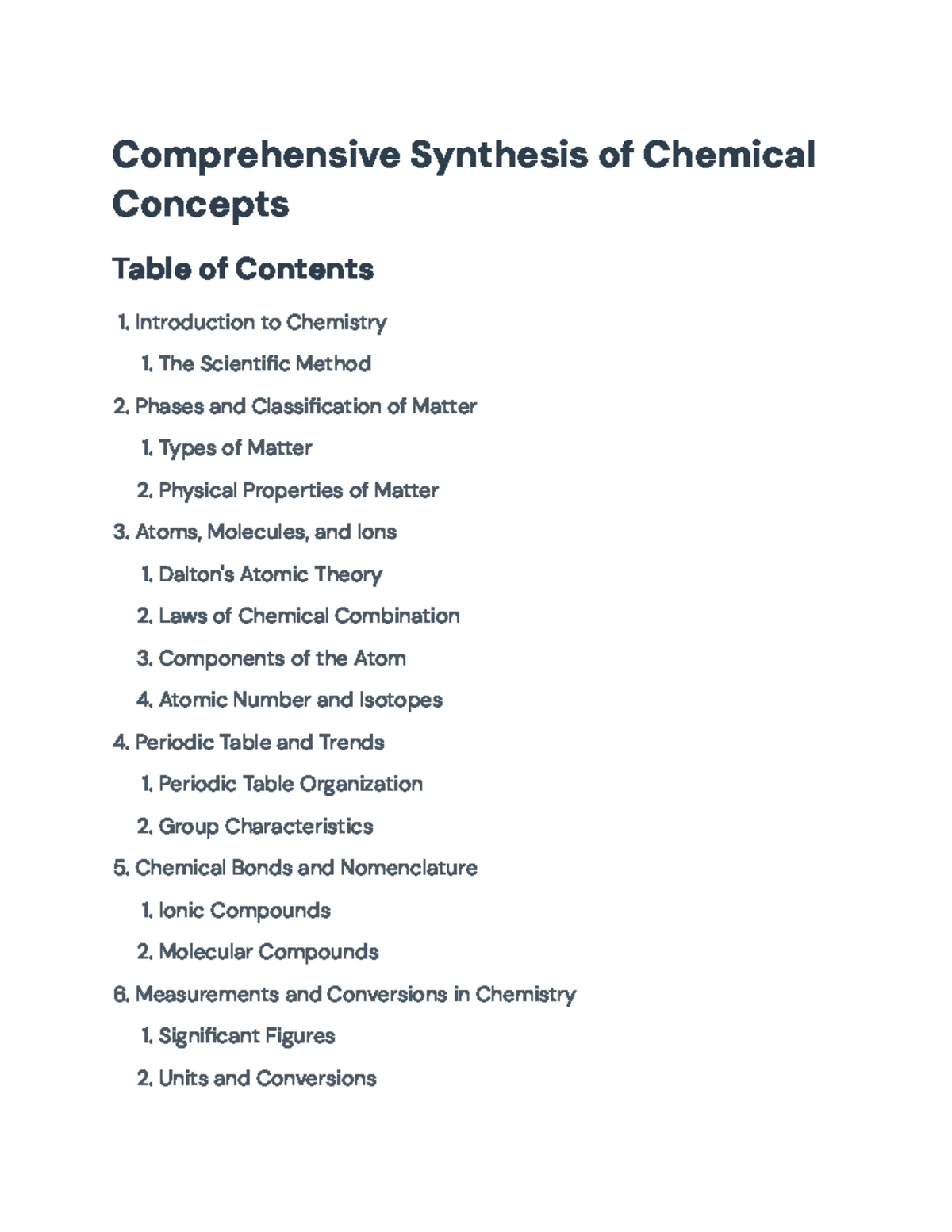 Chem 1 Test Review: Key Concepts from Chapters 1 & 2 - Studocu