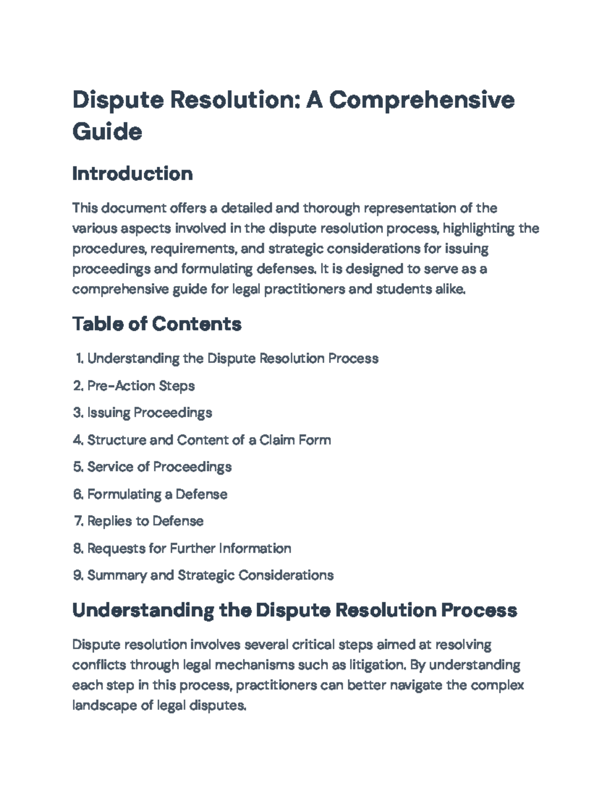 Dispute Resolution Procedures: A Comprehensive Guide - Dispute ...