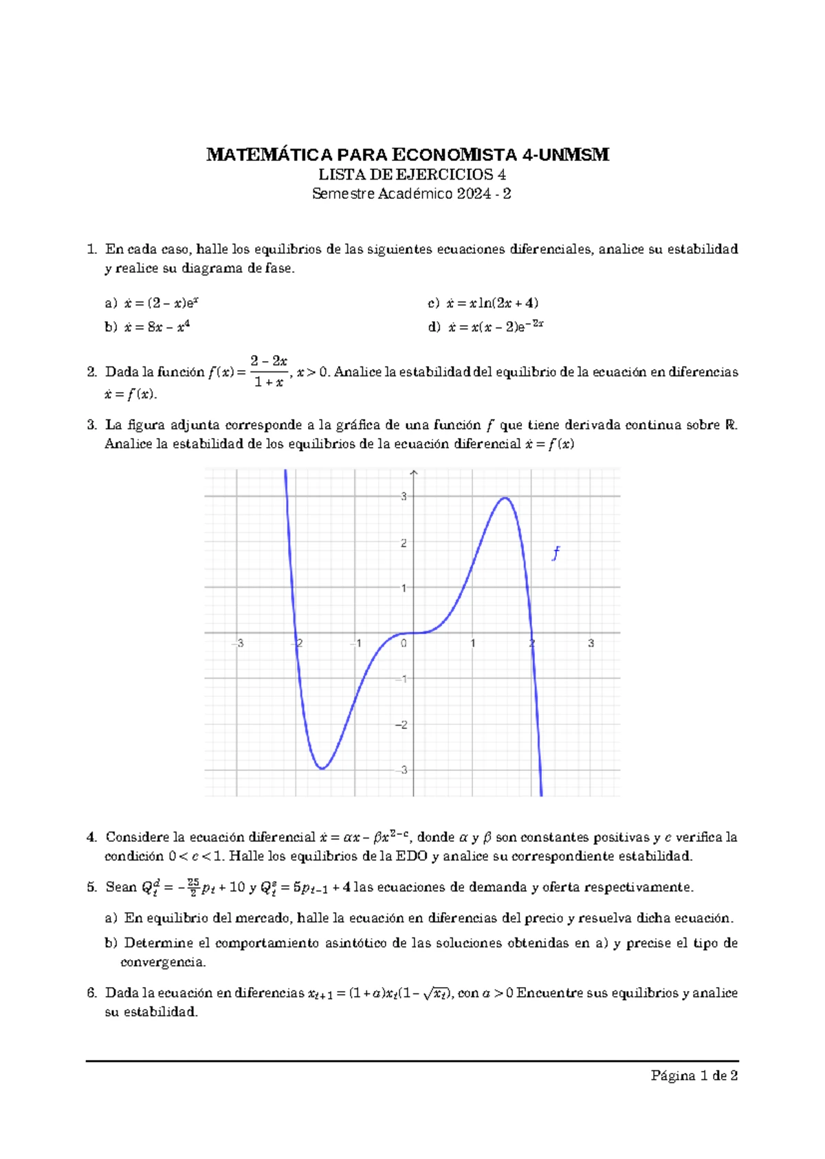 MATH IV Problem Set II: Equilibrium Analysis & Aggregate Demand 2025 ...