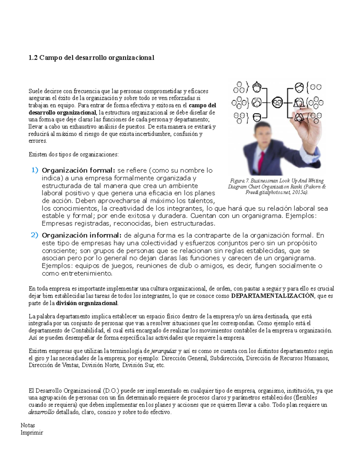 1.2 Desarrollo Organizacional: Estructura y Funciones Clave - Studocu