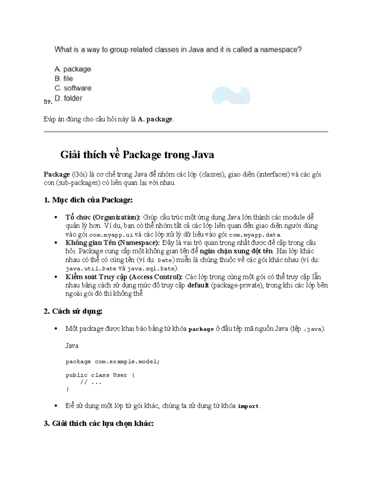PRO192 2 - Giải thích về Package và Vòng lặp trong Java - Studocu