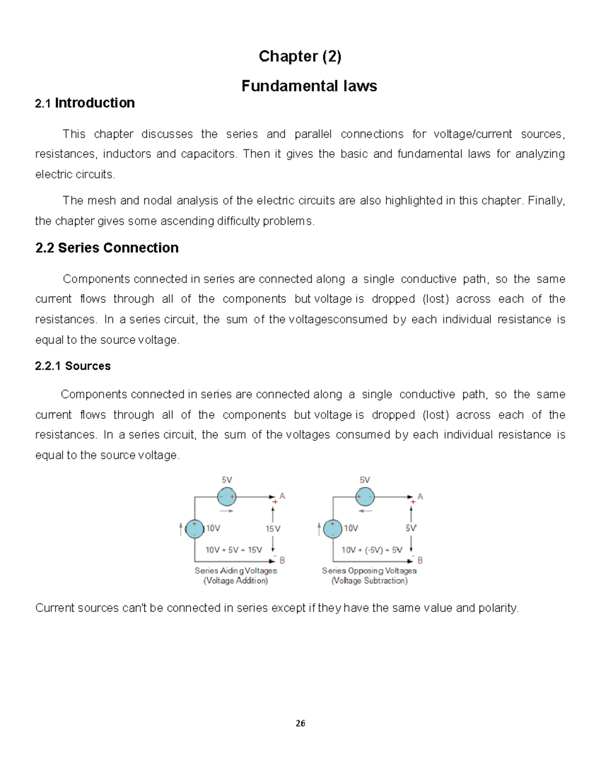 Chapter 2 - ............. - Chapter (2) Fundamental laws 2 Introduction ...