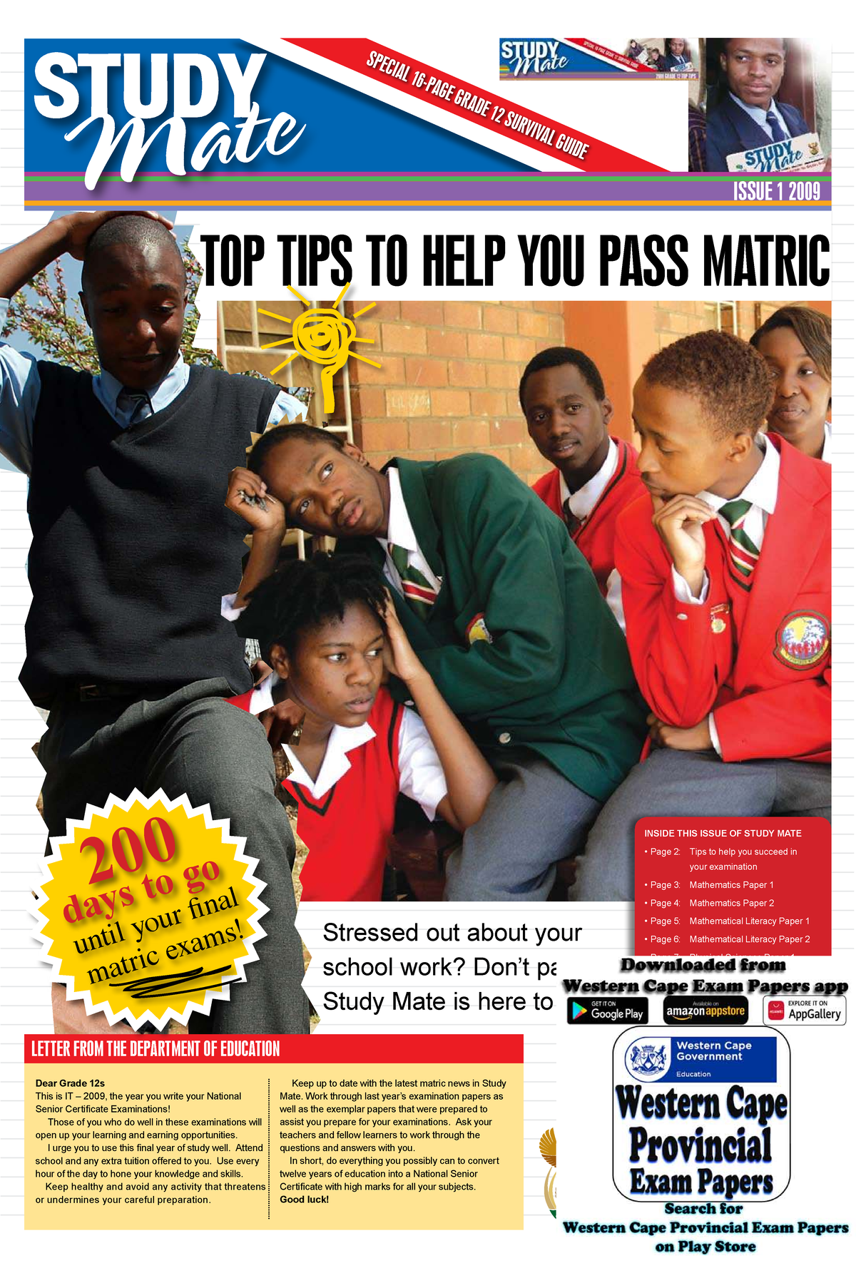 Study Mate Issue 1 2009: Essential Tips for Grade 12 Matric Success ...