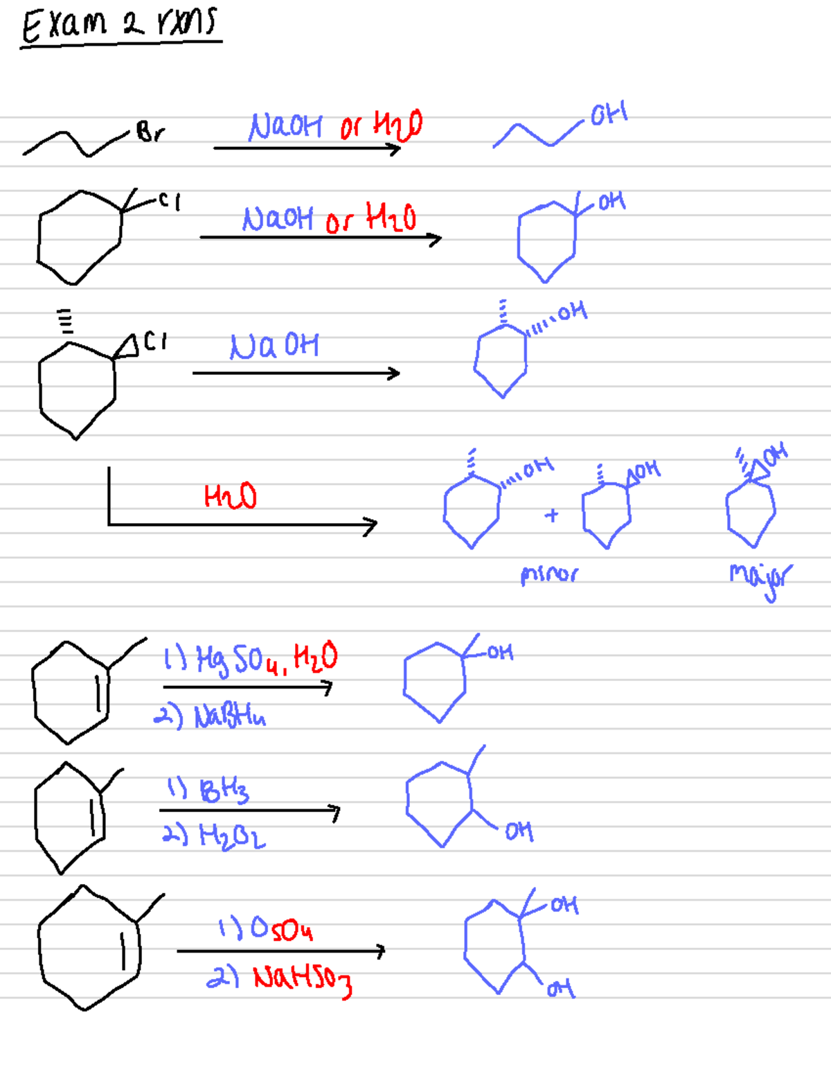 CEM 252 SS19 - Organic Chemistry Exam Practice Notes - Studocu