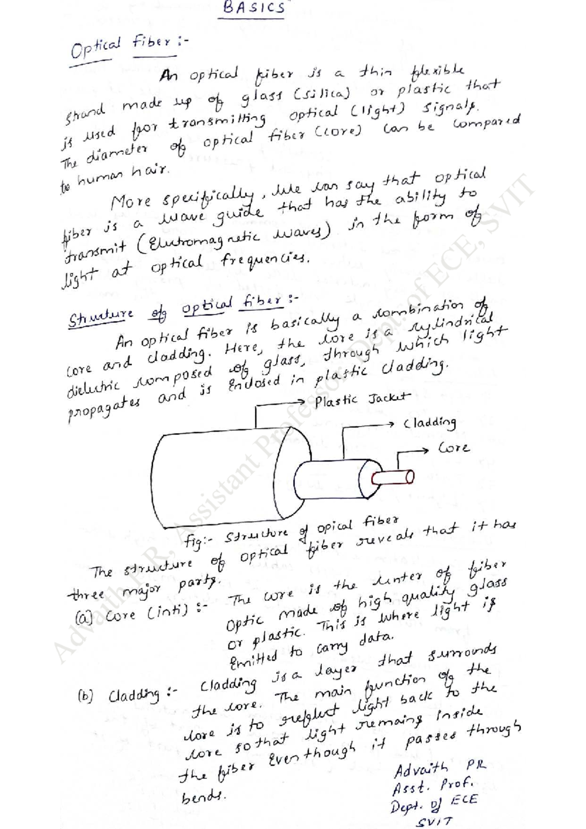 BASICS OF Optical Fiber Communication - Module 4 Notes WM - Studocu