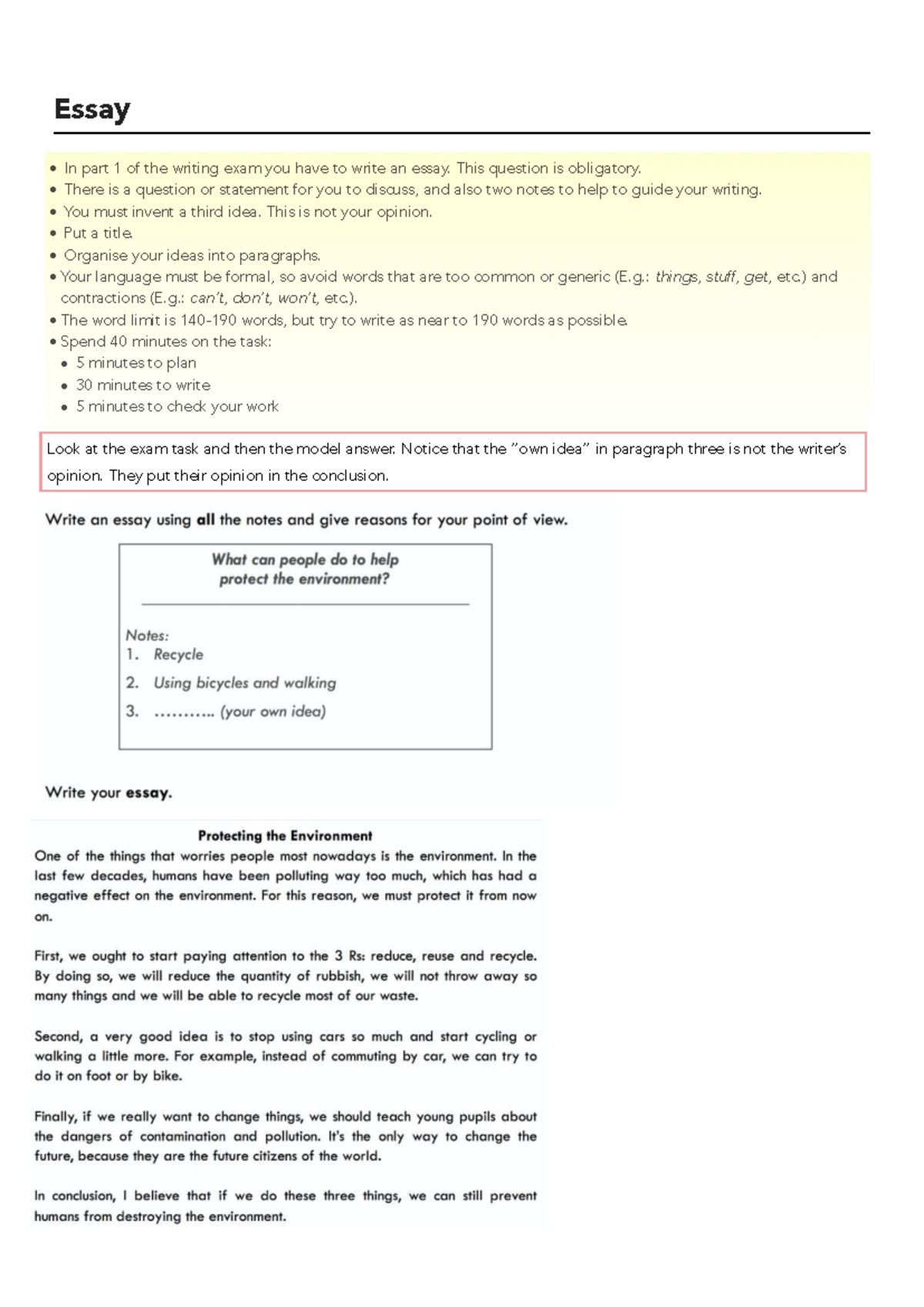 B2 Writing Exam Guide: Essay, Review, and Report Tips - Studocu