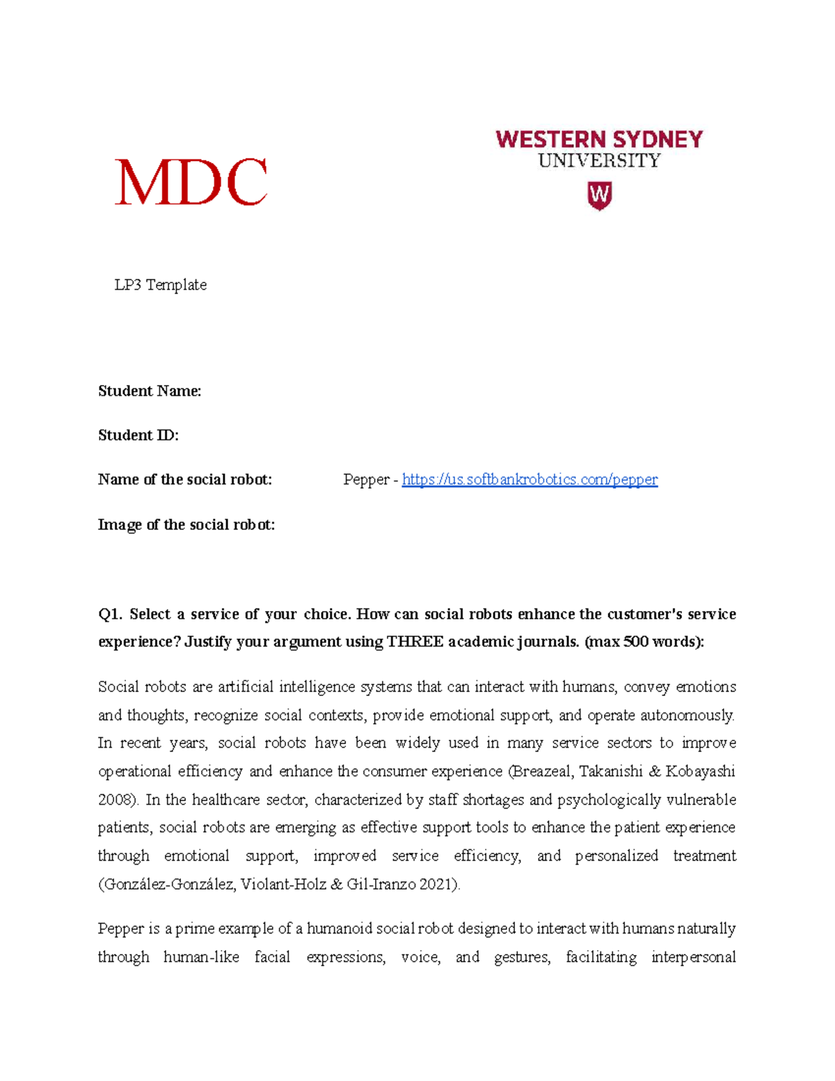 MDC - Enhancing Service Experience with Social Robots: A Study on ...