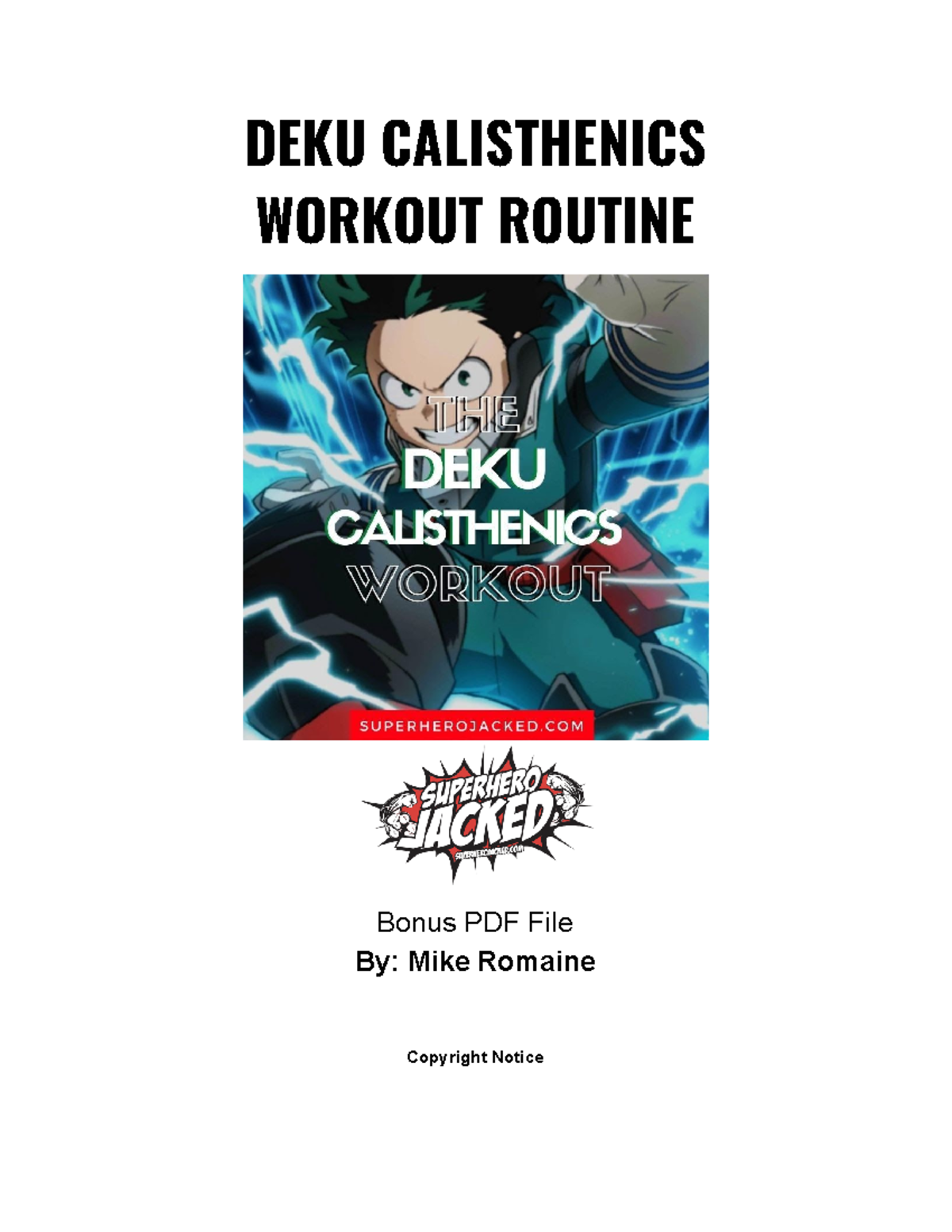 The Ultimate Calisthenics Workout PDF - DEKU CALISTHENICS WORKOUT ...